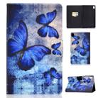 For Huawei MediaPad M6 8.4 Colored Drawing Electric Pressed Horizontal Flip Leather Case, with Holder & Card Slots(Butterfly) - 1