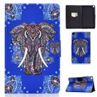 For Galaxy Tab A 8.0 2019 / T290 Colored Drawing Electric Pressed Horizontal Flip Leather Case, with Holder & Card Slots(Elephant) - 1