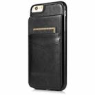 Solid Color PC + TPU Protective Case with Holder & Card Slots For iPhone 6(Black) - 2