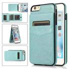 Solid Color PC + TPU Protective Case with Holder & Card Slots For iPhone 6(Green) - 1