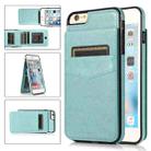 Solid Color PC + TPU Protective Case with Holder & Card Slots For iPhone 6 Plus(Green) - 1