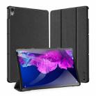 For Lenovo Tab P11 DUX DUCIS Domo Series Horizontal Flip Magnetic PU Leather Case with Three-folding Holder & Wake-up / Sleep Function(Black) - 1