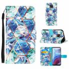 For Motorola Moto G Power (2021) Marble Stitching Horizontal Flip PU Leather Case with Holder & Card Slots & Wallet & Lanyard(Blue Green) - 1