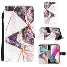 For Motorola Moto G Stylus (2021) Marble Stitching Horizontal Flip PU Leather Case with Holder & Card Slots & Wallet & Lanyard(Black White) - 1