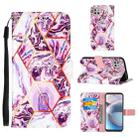 For Motorola Moto One 5G Ace Marble Stitching Horizontal Flip PU Leather Case with Holder & Card Slots & Wallet & Lanyard(Purple) - 1