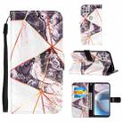 For Motorola Moto One 5G Ace Marble Stitching Horizontal Flip PU Leather Case with Holder & Card Slots & Wallet & Lanyard(Black White) - 1