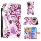 For OnePlus 9 Pro Marble Stitching Horizontal Flip PU Leather Case with Holder & Card Slots & Wallet & Lanyard(Purple) - 1