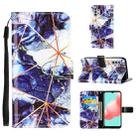 For Samsung Galaxy A32 5G Marble Stitching Horizontal Flip PU Leather Case with Holder & Card Slots & Wallet & Lanyard(Navy Blue) - 1