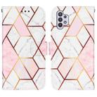 For Samsung Galaxy A32 5G Marble Stitching Horizontal Flip PU Leather Case with Holder & Card Slots & Wallet & Lanyard(Pink White) - 2