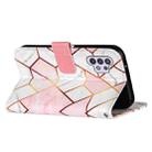 For Samsung Galaxy A32 5G Marble Stitching Horizontal Flip PU Leather Case with Holder & Card Slots & Wallet & Lanyard(Pink White) - 4