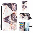 For Xiaomi Mi 11 5G Marble Stitching Horizontal Flip PU Leather Case with Holder & Card Slots & Wallet & Lanyard(Black White) - 1