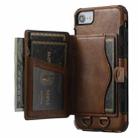 Crazy Horse Texture PU + TPU Shockproof Back Cover Case with Card Slots & Holder & Wallet & Crossbody Strap For iPhone 6 Plus & 6s Plus & 7 Plus & 8 Plus(Coffee) - 1