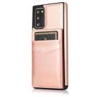 For Samsung Galaxy Note20 Solid Color PC + TPU Protective Case with Holder & Card Slots(Rose Gold) - 2
