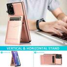 For Samsung Galaxy Note20 Solid Color PC + TPU Protective Case with Holder & Card Slots(Rose Gold) - 4