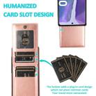 For Samsung Galaxy Note20 Solid Color PC + TPU Protective Case with Holder & Card Slots(Rose Gold) - 5