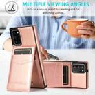 For Samsung Galaxy Note20 Solid Color PC + TPU Protective Case with Holder & Card Slots(Rose Gold) - 8