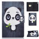 For Huawei MediaPad M6 8.4 Colored Drawing Electric Pressed Horizontal Flip Leather Case, with Holder & Card Slots(Panda) - 1