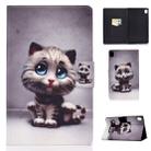 For Huawei MediaPad M6 8.4 Colored Drawing Electric Pressed Horizontal Flip Leather Case, with Holder & Card Slots(Cat) - 1