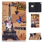 For Huawei MediaPad M6 8.4 Colored Drawing Electric Pressed Horizontal Flip Leather Case, with Holder & Card Slots(Eiffel Tower) - 1