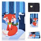 For Galaxy Tab A 8.0 2019 / T290 Colored Drawing Electric Pressed Horizontal Flip Leather Case, with Holder & Card Slots(Fox) - 1
