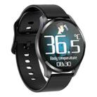 T88 1.28 inch TFT Color Screen IP67 Waterproof Smart Watch, Support Body Temperature Monitoring / Sleep Monitoring / Heart Rate Monitoring(Black) - 1