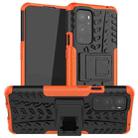 For OnePlus 9 Pro Tire Texture Shockproof TPU+PC Protective Case with Holder(Orange) - 1