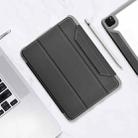 Mutural Yagao Series PC Horizontal Flip Leather Case with Holder & Pen Slot For iPad Air 2022 / 2020 10.9(Grey) - 1