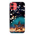 For iPhone 12 mini Shockproof Painted Transparent TPU Protective Case (Night View Stars) - 1