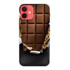 For iPhone 12 mini Shockproof Painted Transparent TPU Protective Case (Chocolate) - 1