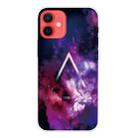 For iPhone 12 mini Shockproof Painted Transparent TPU Protective Case (Triangle Starry Sky) - 1