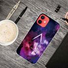 For iPhone 12 mini Shockproof Painted Transparent TPU Protective Case (Triangle Starry Sky) - 2