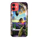 For iPhone 12 / 12 Pro Shockproof Painted Transparent TPU Protective Case(Balloon Peacock) - 1