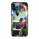 For iPhone 12 Pro Max Shockproof Painted Transparent TPU Protective Case(Balloon Peacock) - 1