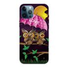 For iPhone 12 Pro Max Shockproof Painted Transparent TPU Protective Case(Umbrella Owl) - 1