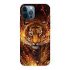 For iPhone 12 Pro Max Shockproof Painted Transparent TPU Protective Case(Flame Tiger) - 1