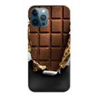 For iPhone 12 Pro Max Shockproof Painted Transparent TPU Protective Case(Chocolate) - 1