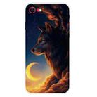 For iPhone SE 2022 / SE 2020 Shockproof Painted Transparent TPU Protective Case(Sky Wolf) - 1