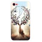 For iPhone SE 2022 / SE 2020 Shockproof Painted Transparent TPU Protective Case(Dream Deer) - 1