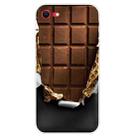 For iPhone SE 2022 / SE 2020 Shockproof Painted Transparent TPU Protective Case(Chocolate) - 1