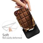 For iPhone SE 2022 / SE 2020 Shockproof Painted Transparent TPU Protective Case(Chocolate) - 3