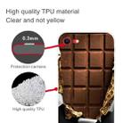 For iPhone SE 2022 / SE 2020 Shockproof Painted Transparent TPU Protective Case(Chocolate) - 4
