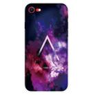 For iPhone SE 2022 / SE 2020 Shockproof Painted Transparent TPU Protective Case(Triangle Starry Sky) - 1
