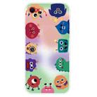 For iPhone SE 2022 / SE 2020 Shockproof Painted Transparent TPU Protective Case(Fluorescent Monster) - 1