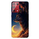 For OnePlus 9 Shockproof Painted Transparent TPU Protective Case(Sky Wolf) - 1
