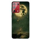 For OnePlus 9 Shockproof Painted Transparent TPU Protective Case(Pull the Moon) - 1