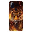 For OnePlus Nord N10 5G Shockproof Painted Transparent TPU Protective Case(Flame Tiger) - 1