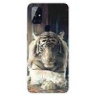 For OnePlus Nord N10 5G Shockproof Painted Transparent TPU Protective Case(White Tiger) - 1