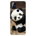 For OnePlus Nord N100 Shockproof Painted Transparent TPU Protective Case(Say Hello Panda) - 1