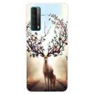 For Huawei P Smart 2021 Shockproof Painted Transparent TPU Protective Case(Dream Deer) - 1