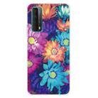 For Huawei P Smart 2021 Shockproof Painted Transparent TPU Protective Case(Color Chrysanthemum) - 1